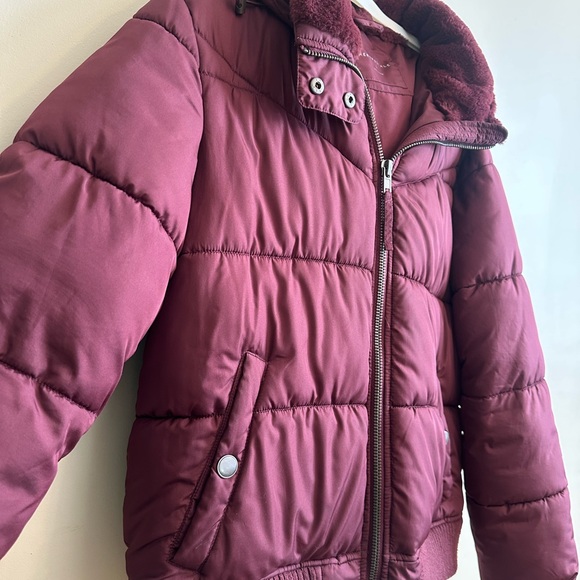 Aéropostale Puffer Jacket – Maroon – Women’s Large - Picture 3 of 6